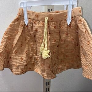 Rylee + Cru Peach Skort with Tassel Accents